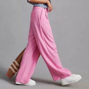 ANTHROPOLOGIE Exquise Pleated Wide Leg Trouser (Size: M)